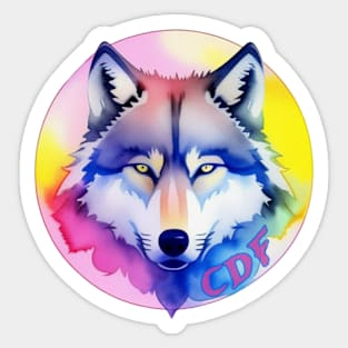 P Wolf Sticker